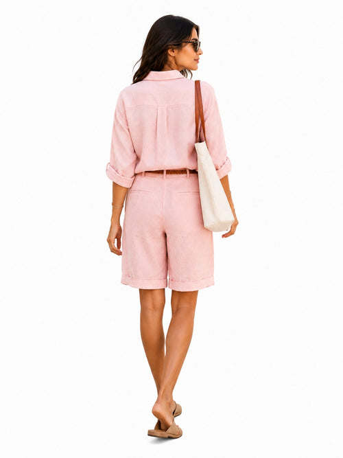 Blush Breeze Linen Co-Ord Set