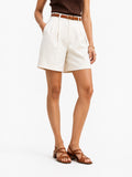 Ivory Tailored Bermuda Shorts